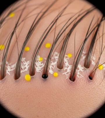 Non-invasive diagnostic approach to identifying focal hair loss conditions using trichoscopy.